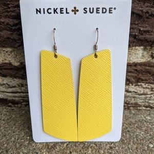 Nickel & Suede Lemon Burst Gems